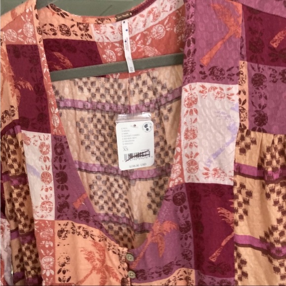 Free People NWT Size small Ibiza Getaway Maxi Top Duster - Picture 7 of 7